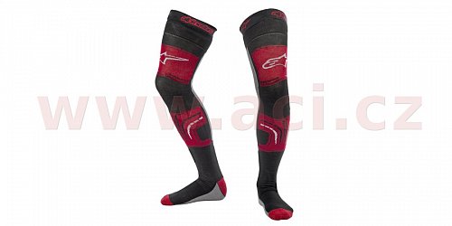 ponožky pod ortézy KNEE BRACE 2020, ALPINESTARS (červená/šedá)